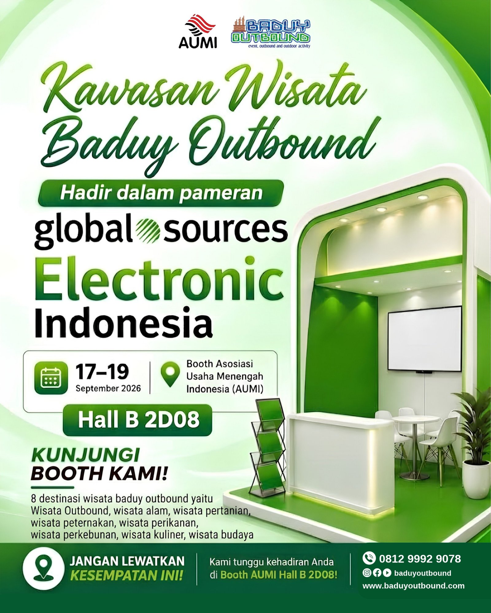 Baduy Outbound Tawarkan Konsep Wisata Halal Terintegrasi di Global Sources Indonesia 2026